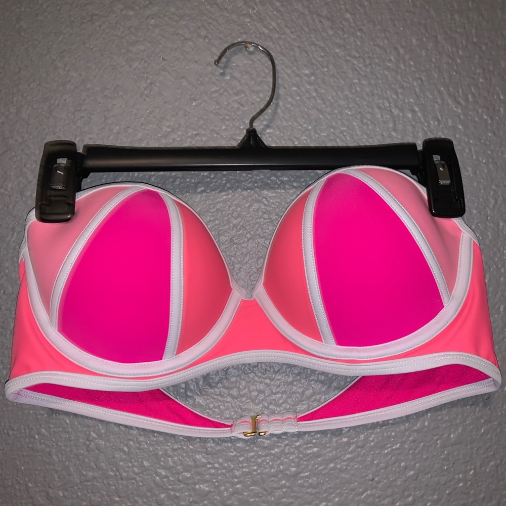NWOT Pink Strapless Bikini Top